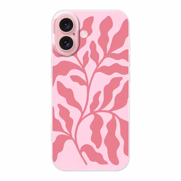Telefoonhoesje - Planten - Organisch - Abstract - Modern - Roze — 1