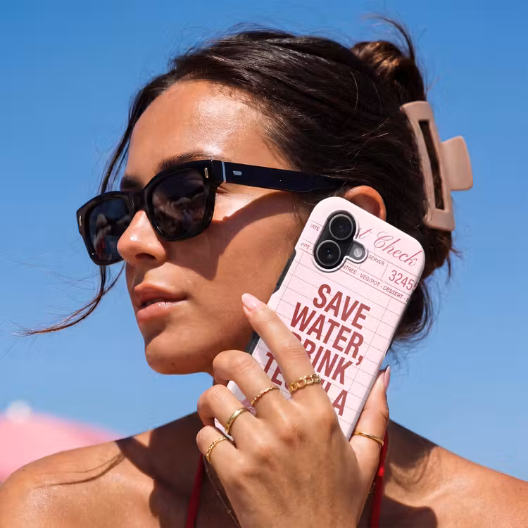 Telefoonhoesje Toughcase - Humor - Drank - Tekst - Roze — 6