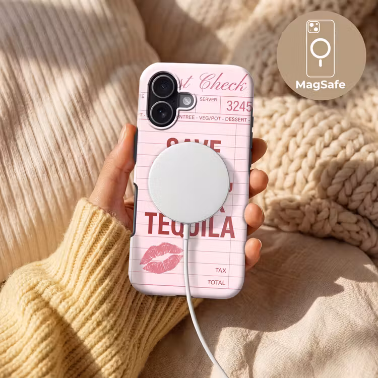 Telefoonhoesje Toughcase - Humor - Drank - Tekst - Roze — 8