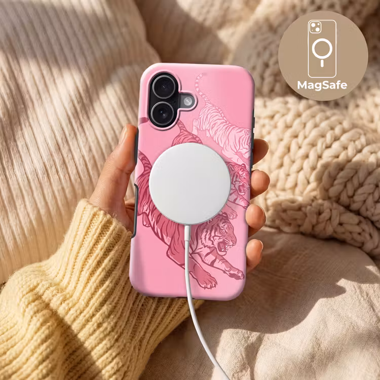 Telefoonhoesje Toughcase - Kat - Springend - Dieren - Roze - Modern — 8