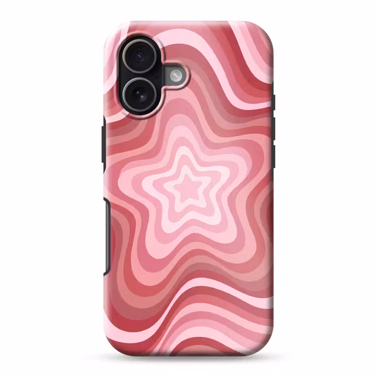 Telefoonhoesje Toughcase - Ster - Golvend - Abstract - Roze — 1