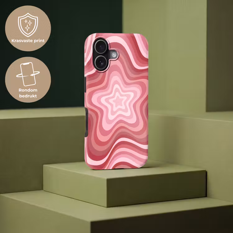 Telefoonhoesje Toughcase - Ster - Golvend - Abstract - Roze — 7