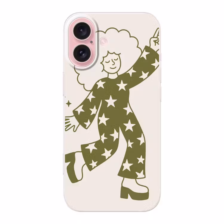 Telefoonhoesje - Mensen - Dansend - Feest - Vintage - Groen — 1