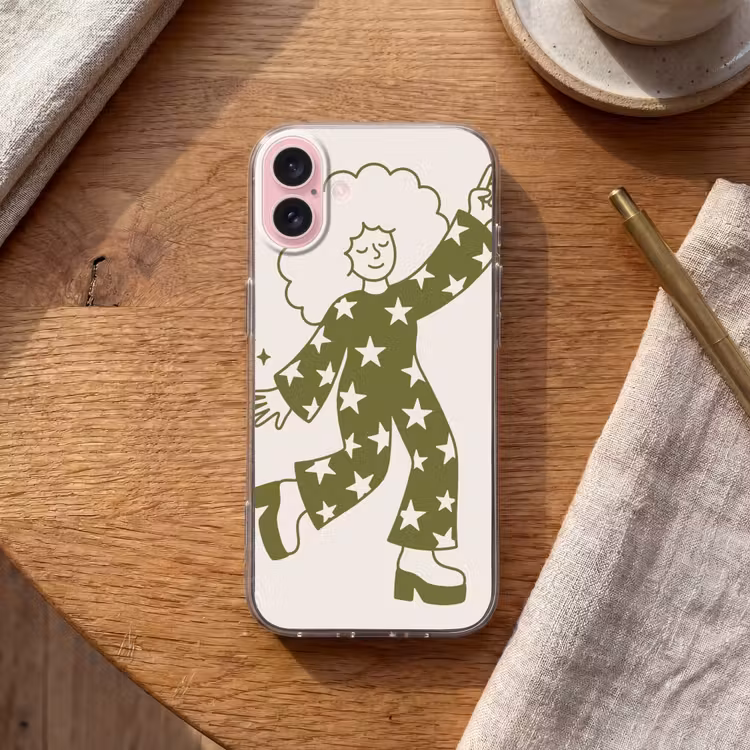 Telefoonhoesje - Mensen - Dansend - Feest - Vintage - Groen — 2