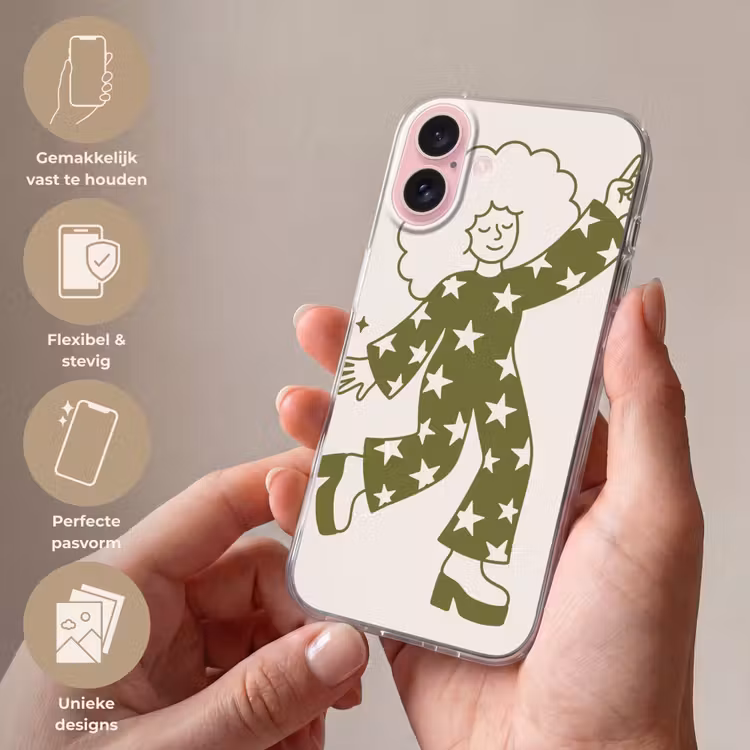 Telefoonhoesje - Mensen - Dansend - Feest - Vintage - Groen — 4