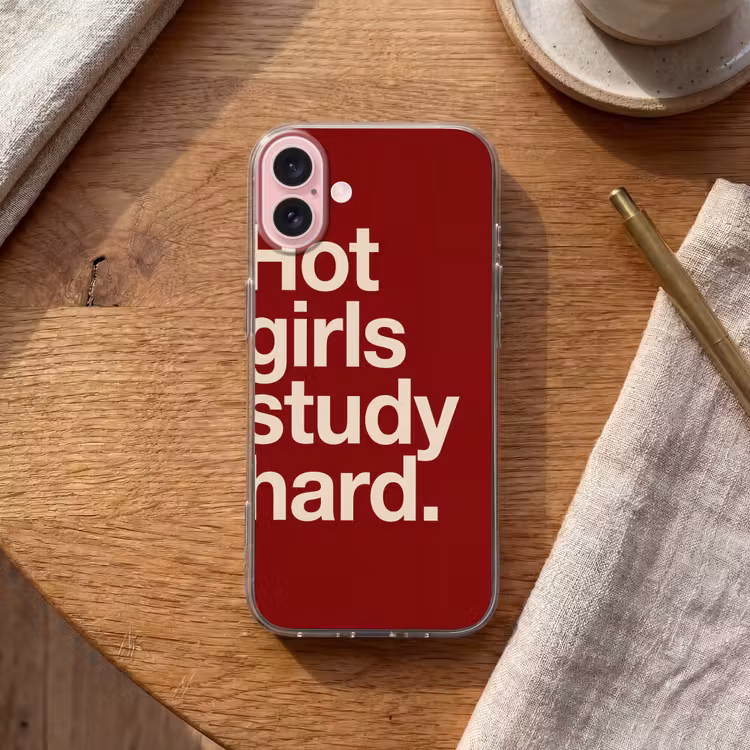Telefoonhoesje - Tekst - Studie - Motivatie - Modern - Rood — 2