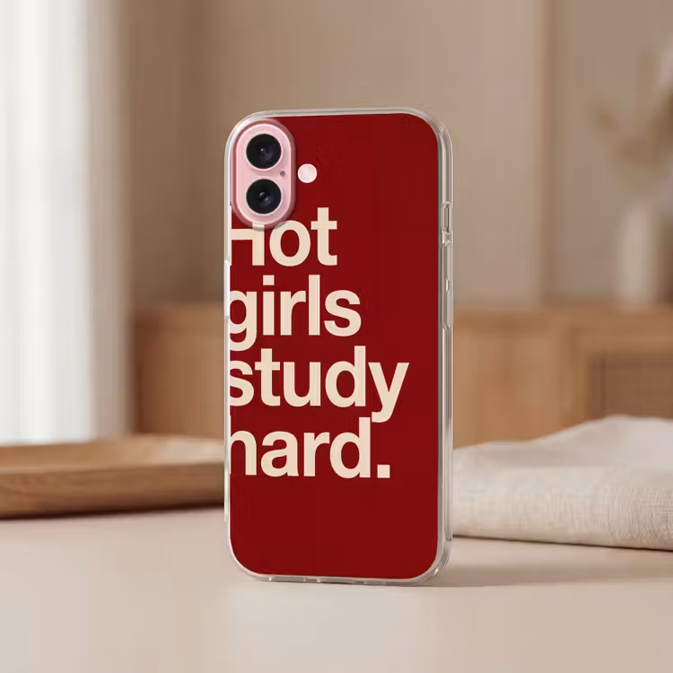 Telefoonhoesje - Tekst - Studie - Motivatie - Modern - Rood — 3