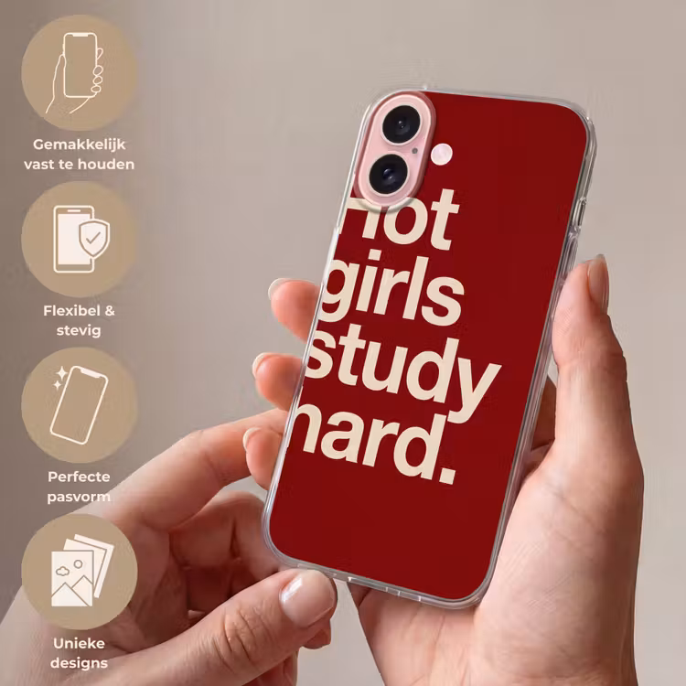 Telefoonhoesje - Tekst - Studie - Motivatie - Modern - Rood — 4