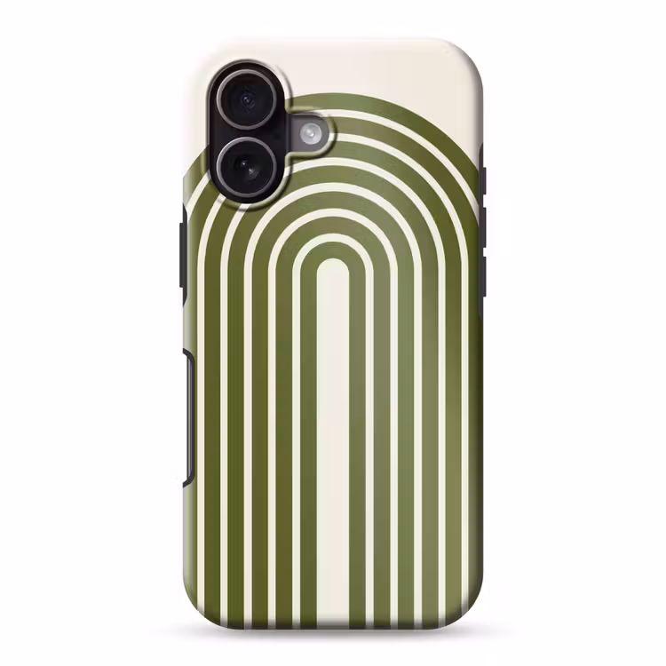 Telefoonhoesje Toughcase - Abstract - Bogen - Modern - Groen - Kunst — 1