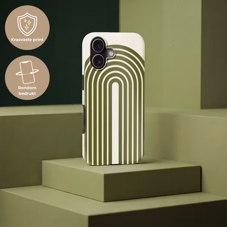 Telefoonhoesje Toughcase - Abstract - Bogen - Modern - Groen - Kunst — 7