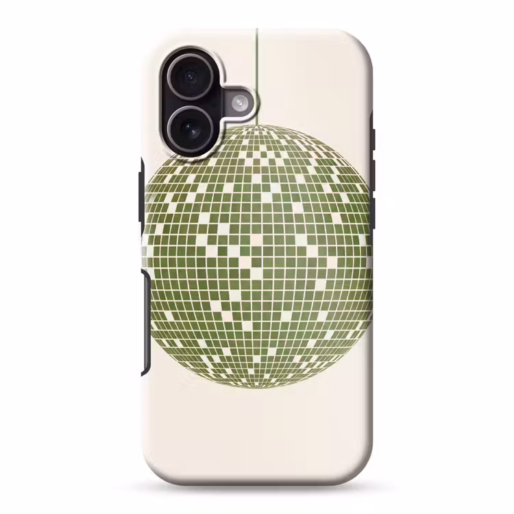 Telefoonhoesje Toughcase - Disco - Bal - Groen - Abstract - Modern — 1
