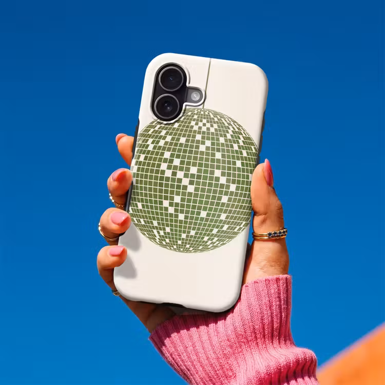Telefoonhoesje Toughcase - Disco - Bal - Groen - Abstract - Modern — 2