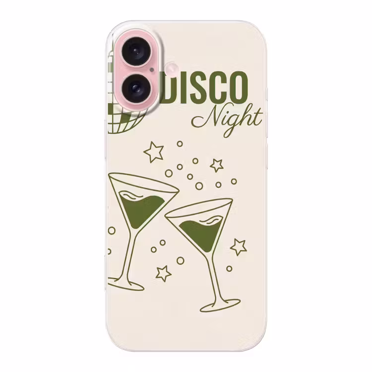 Telefoonhoesje - Feest - Disco - Drank - Illustratie - Groen — 1