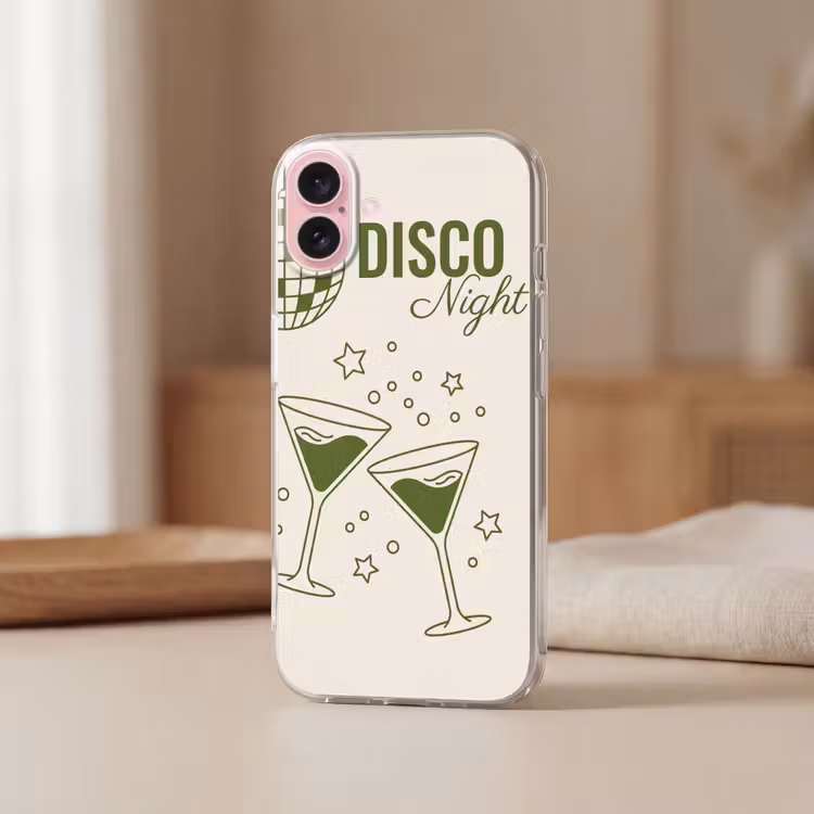 Telefoonhoesje - Feest - Disco - Drank - Illustratie - Groen — 3