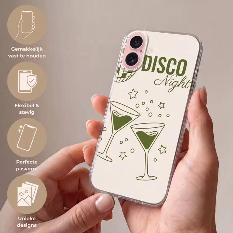Telefoonhoesje - Feest - Disco - Drank - Illustratie - Groen — 4