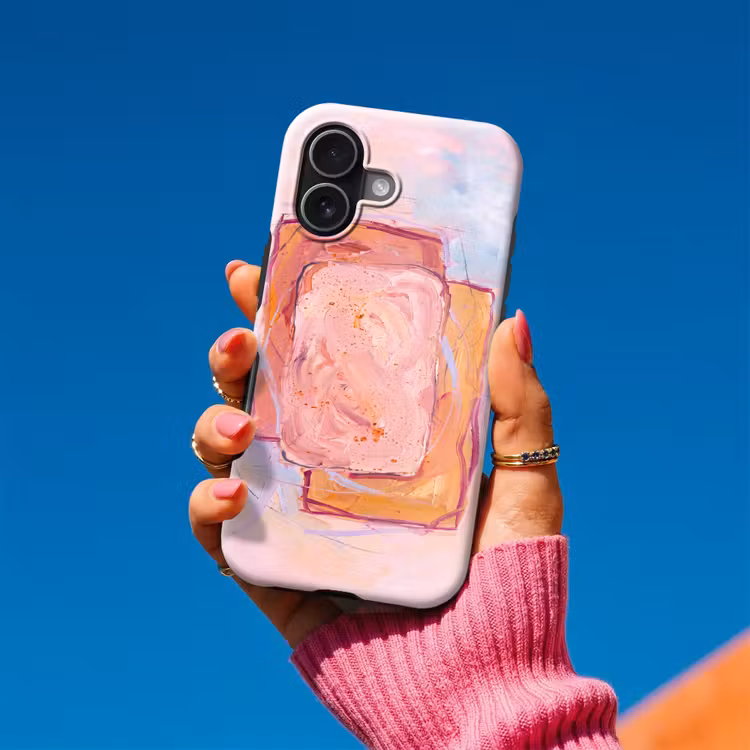 Telefoonhoesje Toughcase - Abstract - Vormen - Modern - Roze — 2