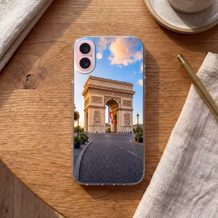 Telefoonhoesje - Monument - Parijs - Zonsondergang - Architectuur - Goud — 2