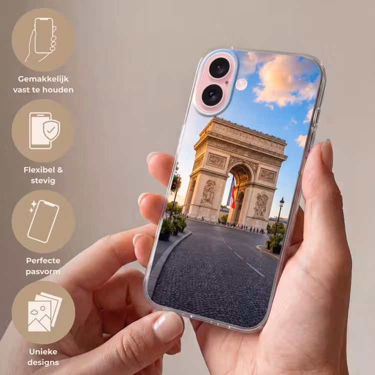 Telefoonhoesje - Monument - Parijs - Zonsondergang - Architectuur - Goud — 4
