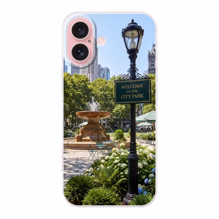 Telefoonhoesje - Park - Fontein - Stad - Natuur — 1