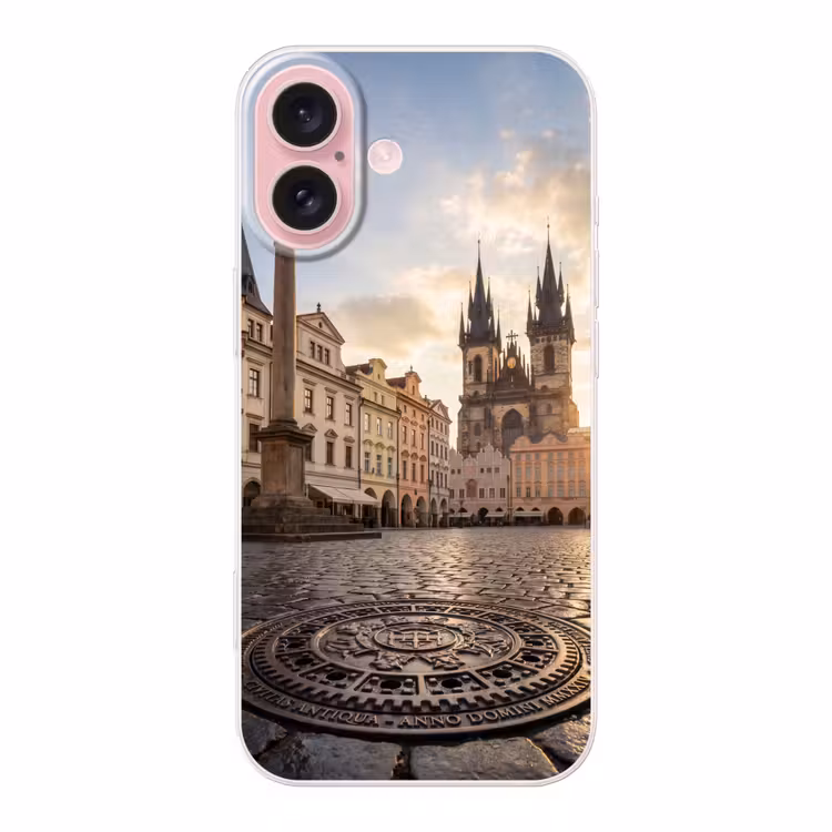 Telefoonhoesje - Stad - Praag - Ochtend - Architectuur - Goud — 1