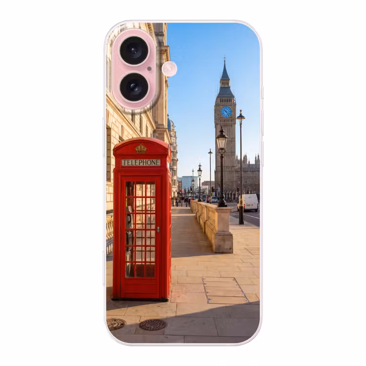 Telefoonhoesje - Telefooncel - Rood - Londen - Stad - Architectuur — 1