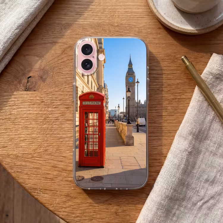 Telefoonhoesje - Telefooncel - Rood - Londen - Stad - Architectuur — 2