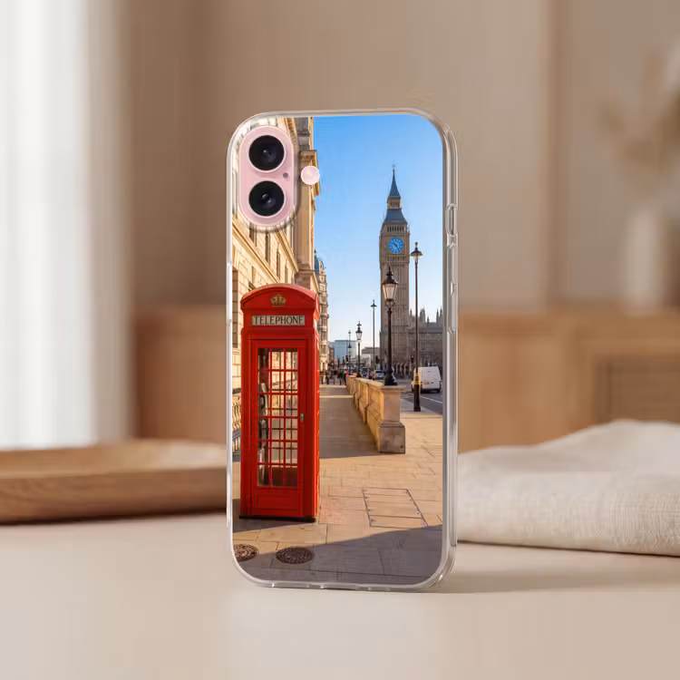 Telefoonhoesje - Telefooncel - Rood - Londen - Stad - Architectuur — 3