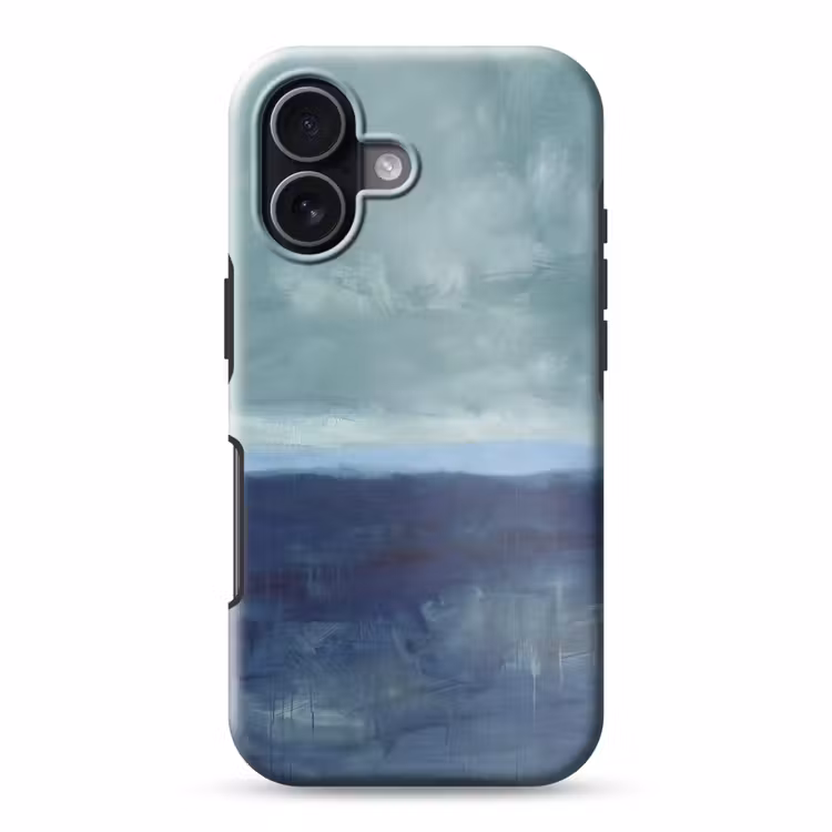 Telefoonhoesje Toughcase - Abstract - Lagen - Rust - Modern - Blauw — 1