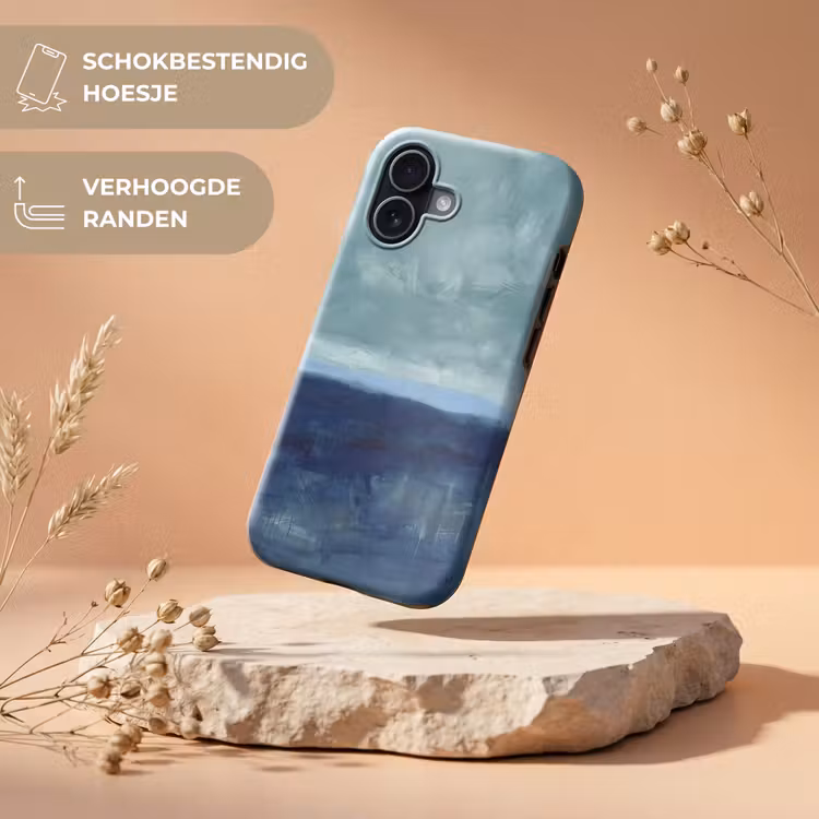Telefoonhoesje Toughcase - Abstract - Lagen - Rust - Modern - Blauw — 5