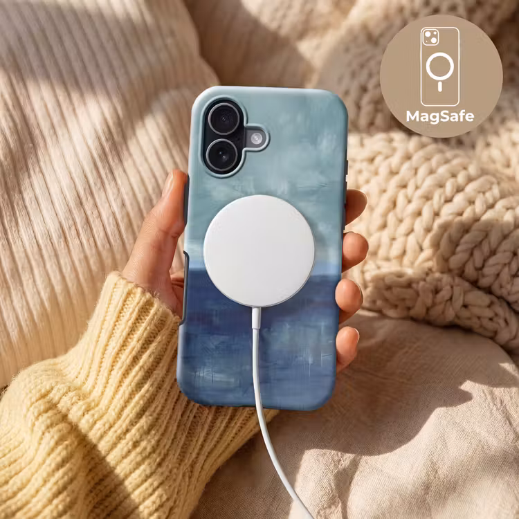 Telefoonhoesje Toughcase - Abstract - Lagen - Rust - Modern - Blauw — 8