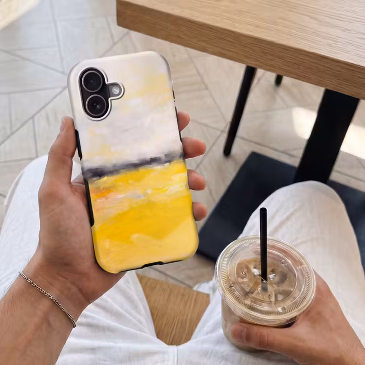 Telefoonhoesje Toughcase - Abstract - Landschap - Modern - Geel — 4