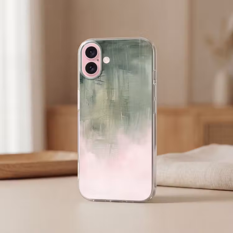 Telefoonhoesje - Kunst - Abstract - Modern - Groen - Roze — 3