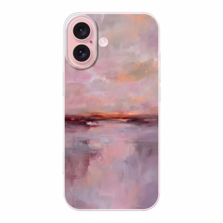 Telefoonhoesje - Landschap - Zonsondergang - Abstract - Modern - Roze — 1