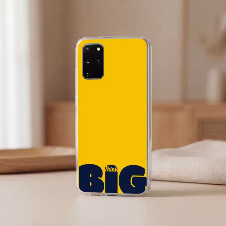 Telefoonhoesje - Geel - Think big - Grafisch — 3