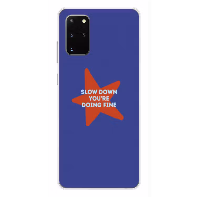 Telefoonhoesje - Slow down you're doing fine - Ster - Blauw — 4
