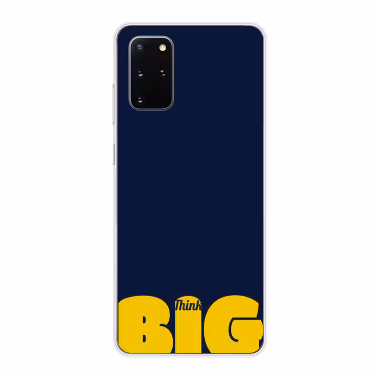 Telefoonhoesje - Think big - Blauw - Geel — 1