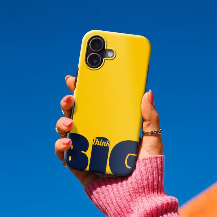 Telefoonhoesje Toughcase - Geel - Think big - Grafisch — 2