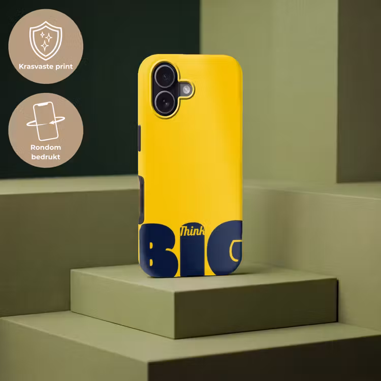 Telefoonhoesje Toughcase - Geel - Think big - Grafisch — 7