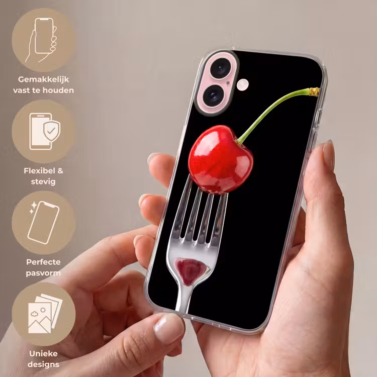 Telefoonhoesje - Rode kers - Vork — 4