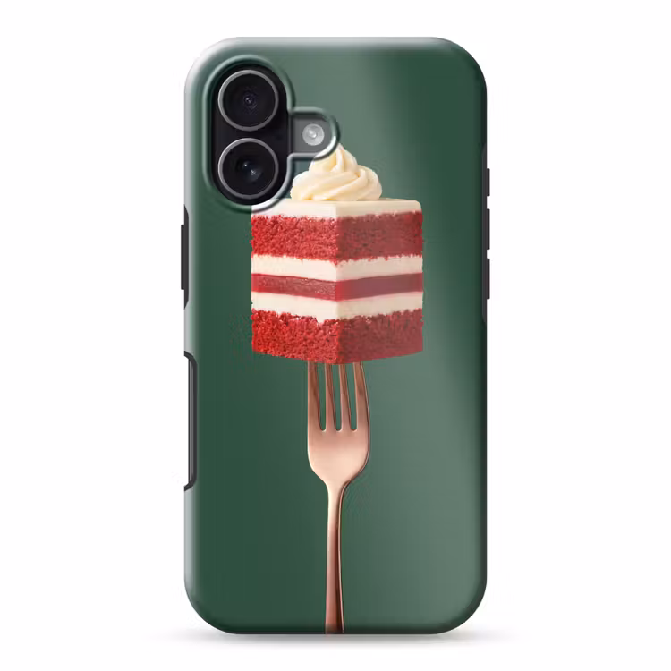 Telefoonhoesje Toughcase - Cake - Vork - Rood — 1
