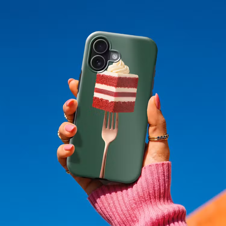 Telefoonhoesje Toughcase - Cake - Vork - Rood — 2