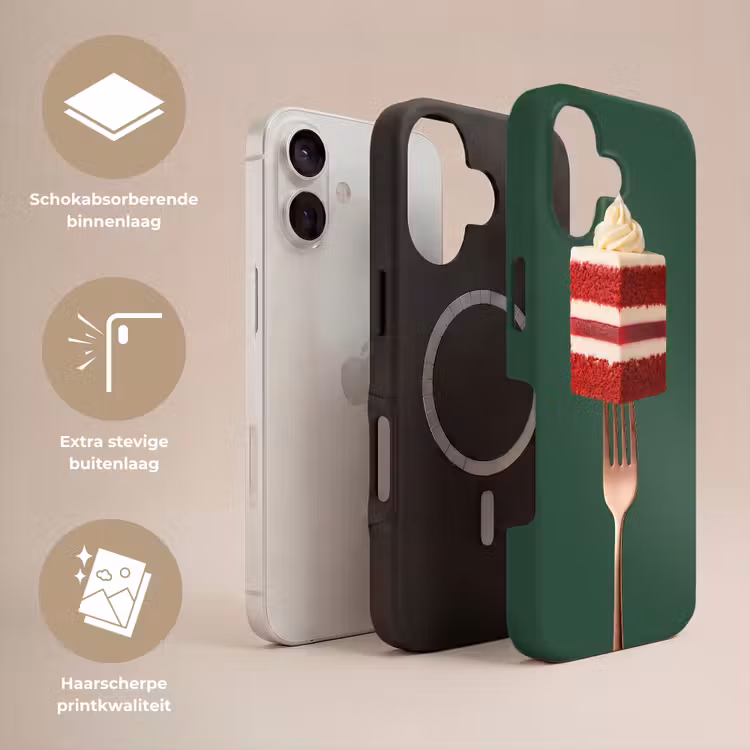 Telefoonhoesje Toughcase - Cake - Vork - Rood — 3