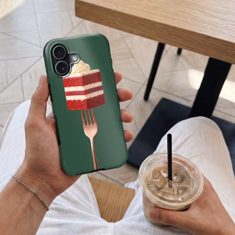 Telefoonhoesje Toughcase - Cake - Vork - Rood — 4