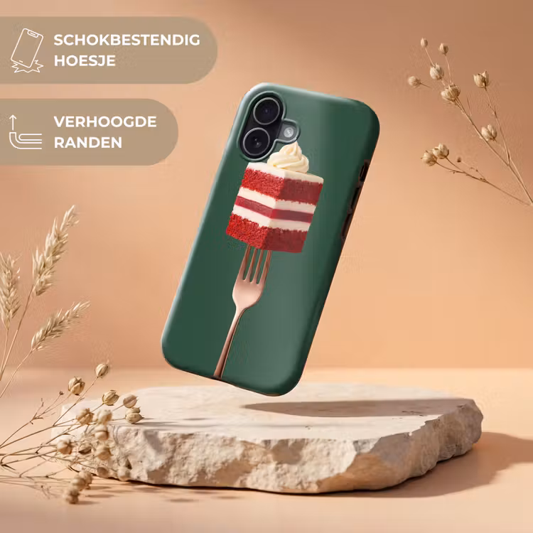 Telefoonhoesje Toughcase - Cake - Vork - Rood — 5