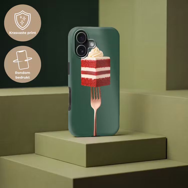 Telefoonhoesje Toughcase - Cake - Vork - Rood — 7