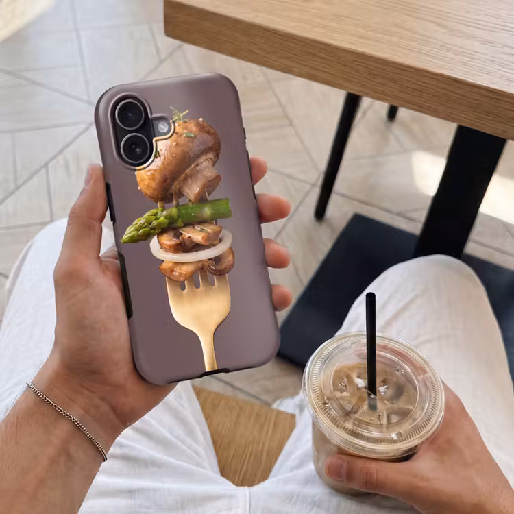 Telefoonhoesje Toughcase - Eten - Gestapeld - Vork — 4