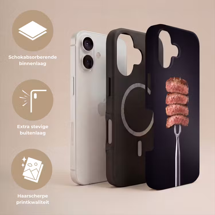 Telefoonhoesje Toughcase - Eten - Rosé - Vork — 3