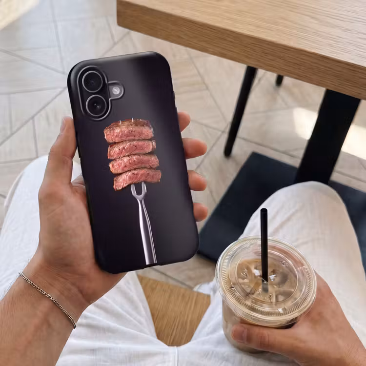 Telefoonhoesje Toughcase - Eten - Rosé - Vork — 4