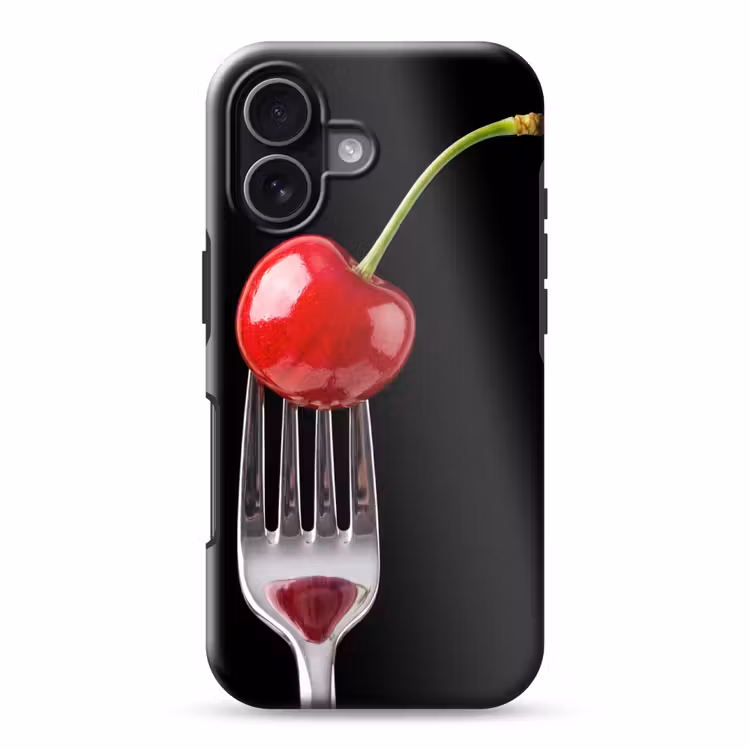 Telefoonhoesje Toughcase - Rode kers - Vork — 1