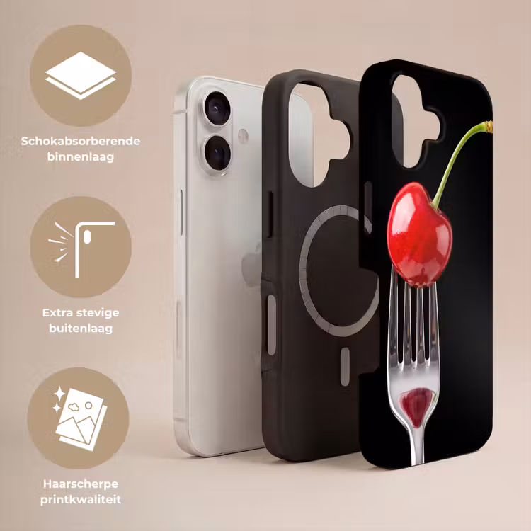 Telefoonhoesje Toughcase - Rode kers - Vork — 3